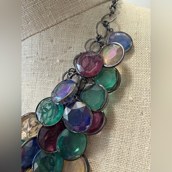 Fun Multicolor Statement Necklace - Picture 4 of 5